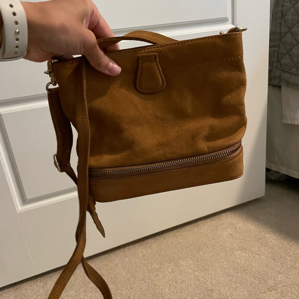 Anthropologie crossbody with built in sunglass case!